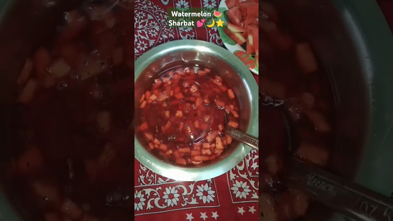 watermelon 🍉 sharbat 🌙#food #recipe #juice