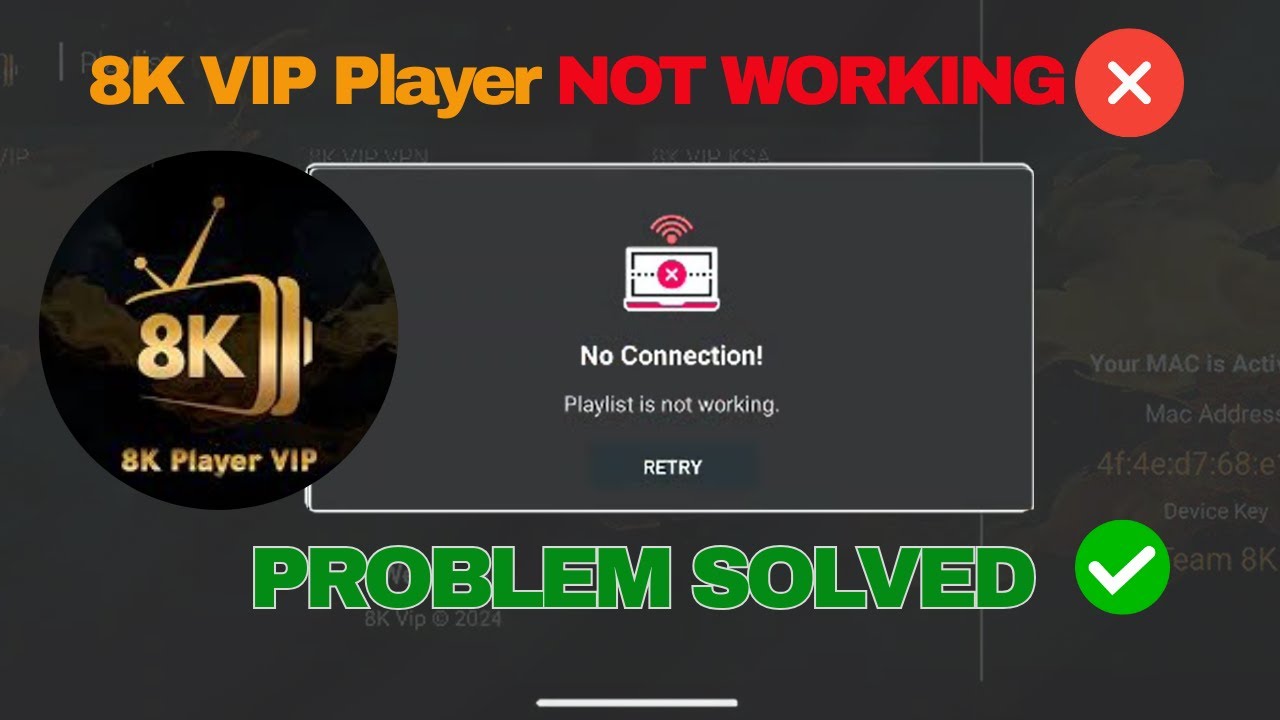 8K VIP Player Playlist Error Fixed in 1 Minute