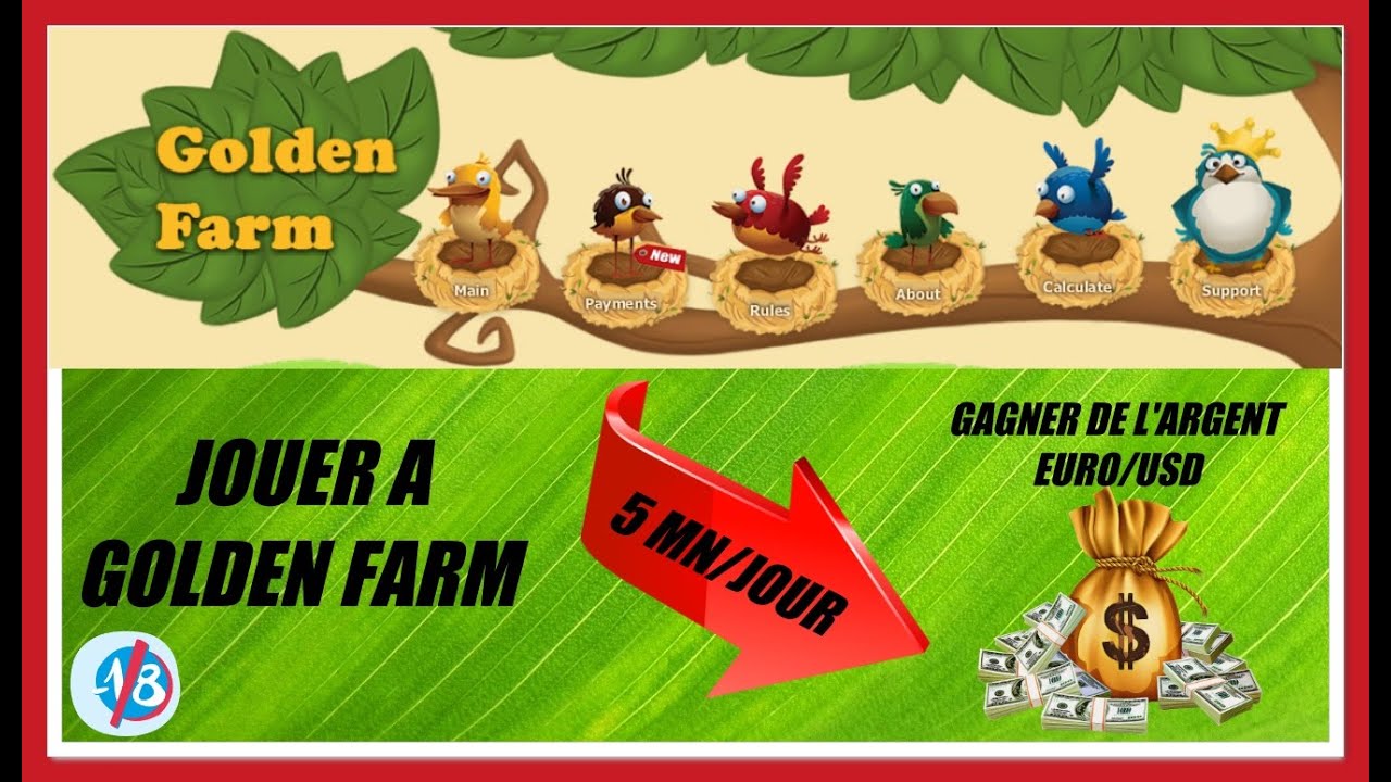 J'ai gagn&eacute; 83,65 euros en moins de 5 mn gr&acirc;ce &agrave; Golden Farm !