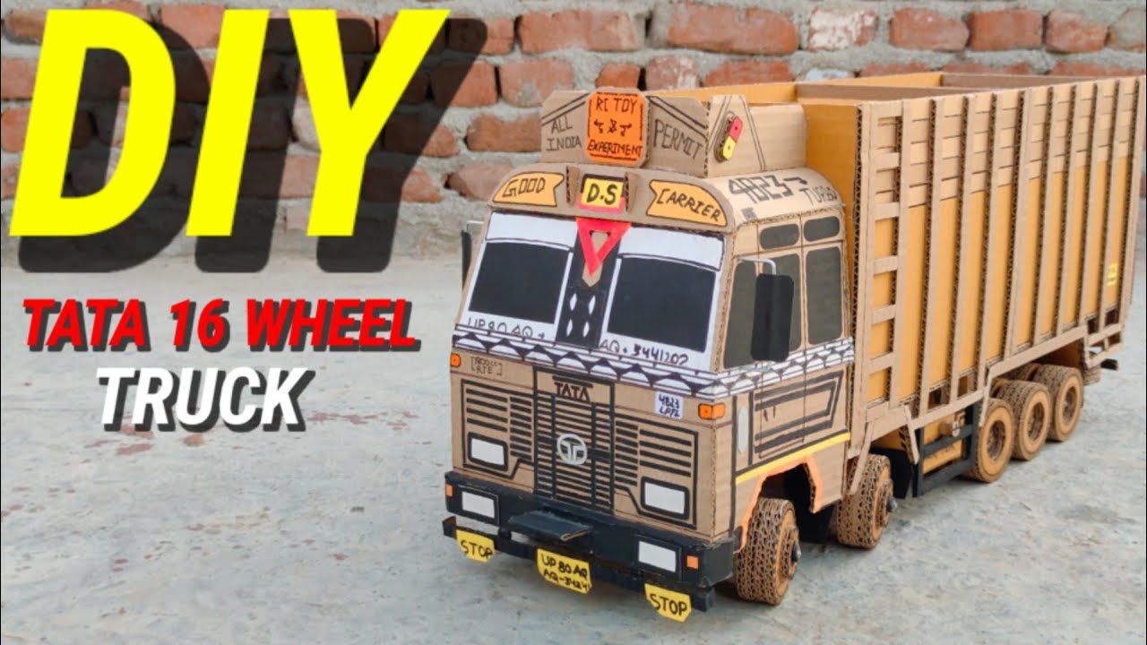 How To Make RC 16 Wheeler Tata Truck From Cardboard And Homemade  ll DIY🔥🔥