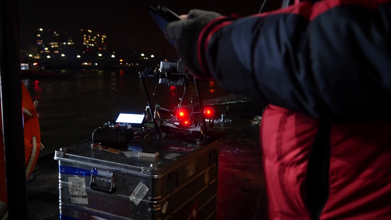 Drone Prep for London New Year Fireworks 2014/15 (BBC Camera 10)