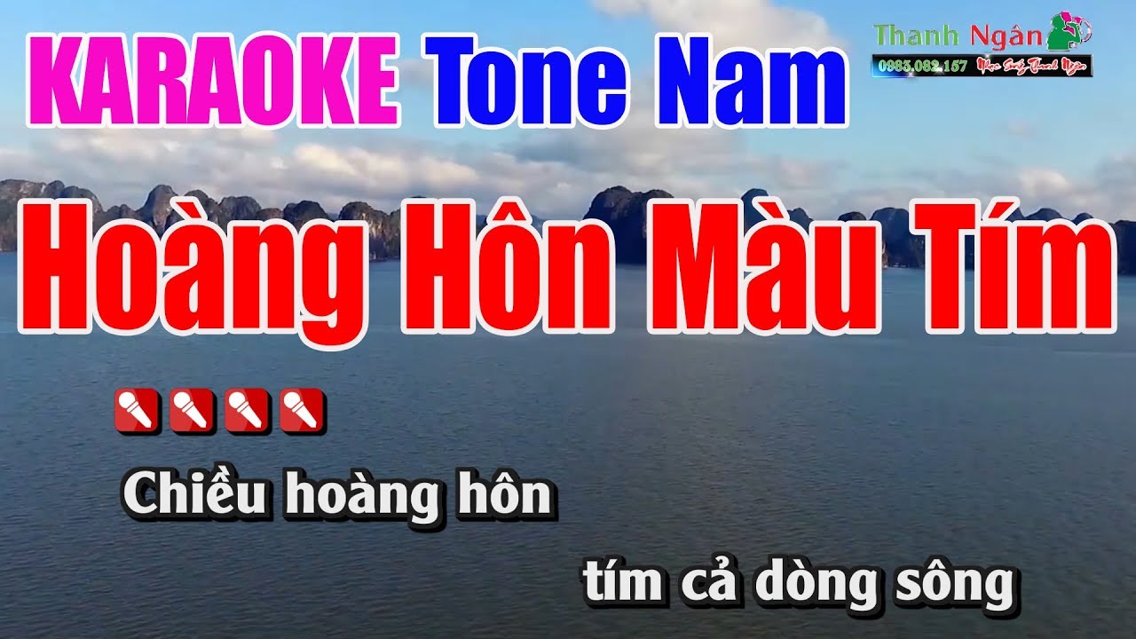 Hàng Hôn Màu Tím Karaoke 8795 | Tone Nam - Nhạc Sống Thanh Ngân