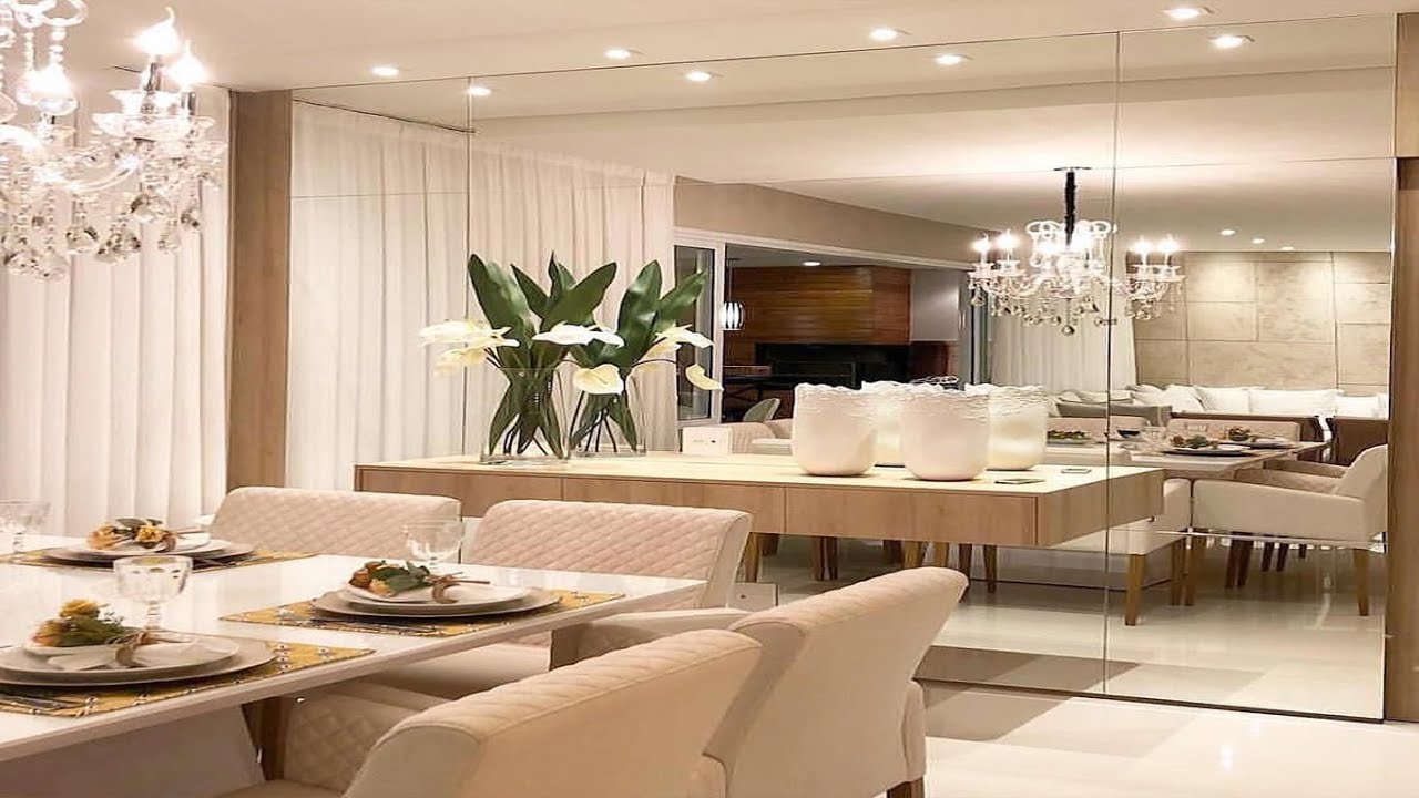 SALA DE JANTAR | DECORAÇÃO DE CASA COM ESPELHO