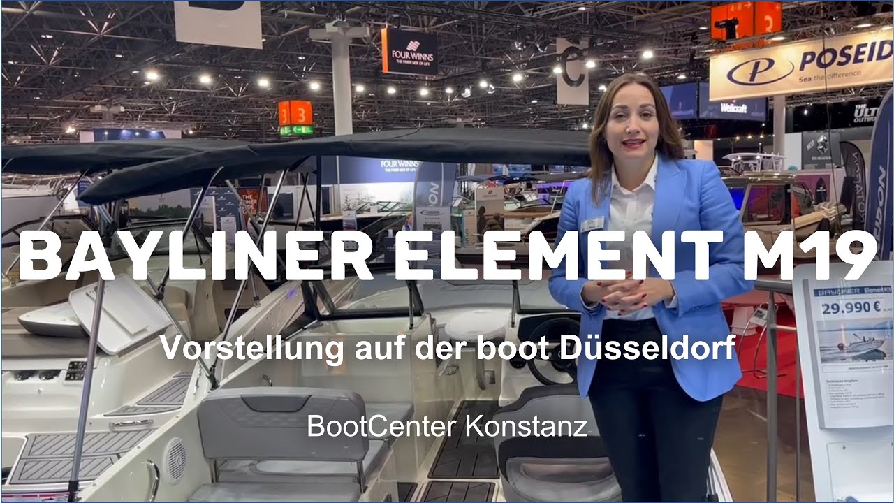 Bayliner Element M19 Vorstellung auf der boot Düsseldorf 2023