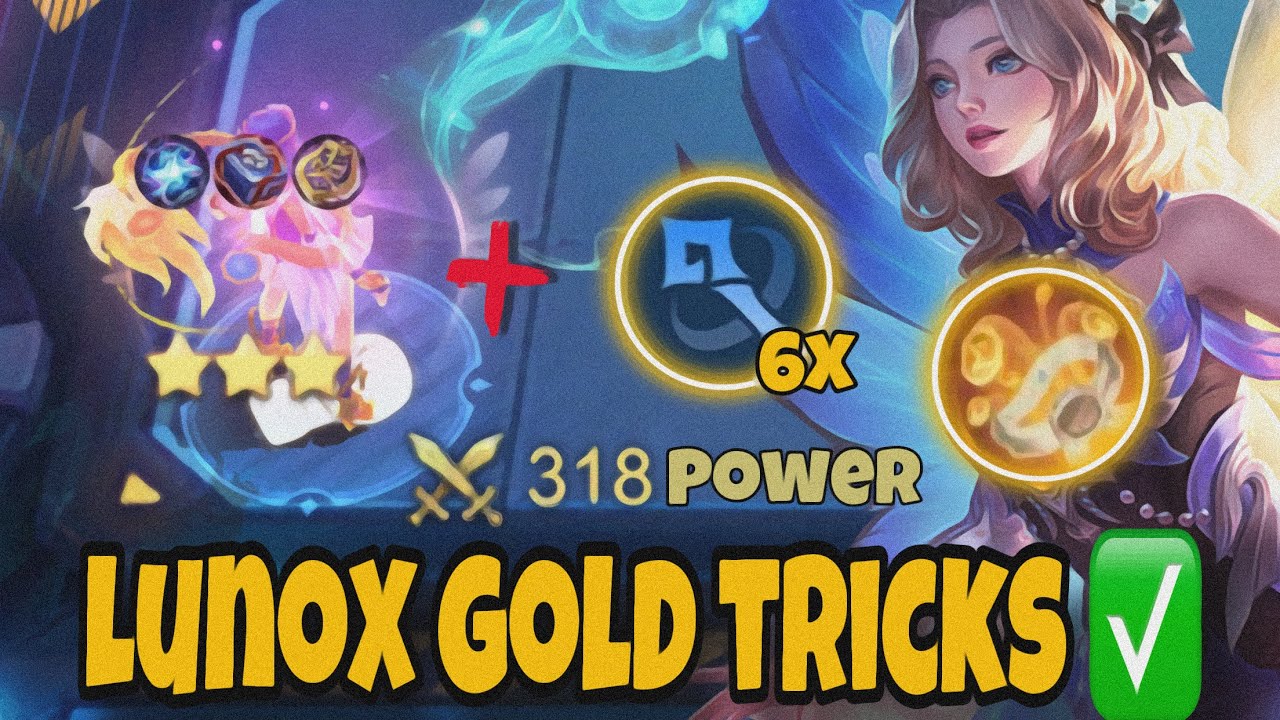 GOLD TRICK WITH LUNOX MAGE 318 POWER !! CHOU SKILL 1 MAGIC CHESS MLBB
