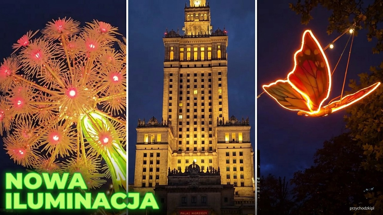 Magia w sercu Warszawy! Pierwsza iluminacja Parku Świętokrzyskiego! Pierwszy dzień nowej iluminacji