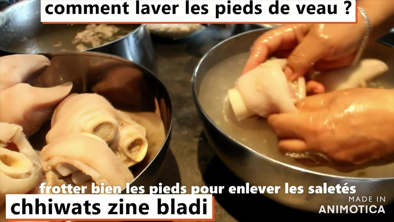 Comment laver les pieds de veau ?/كيف تغسل قدم العجل بشكل صحيح؟/how to wash the calf's feet properly