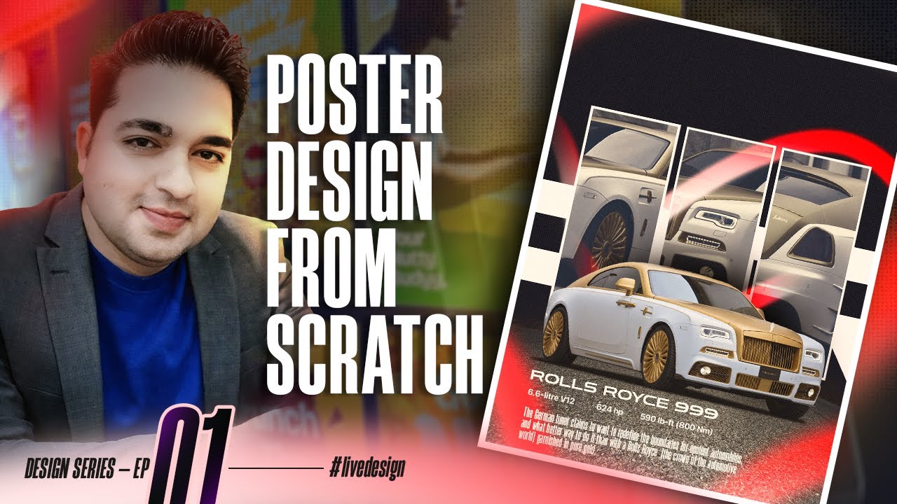 Live Poster Design Tutorial Learn Composition, Layout, Typography & Color Theory | Ep-01