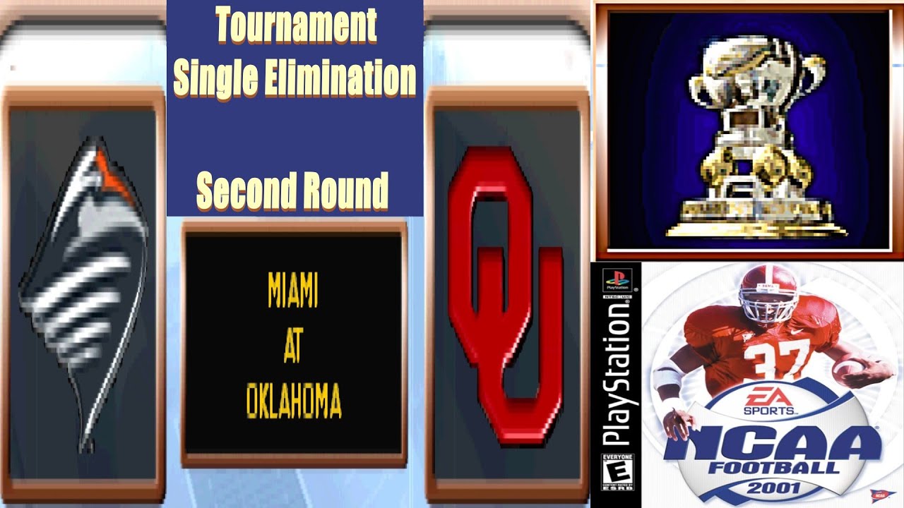 Miami Hurricanes vs Oklahoma Sooners | NCAA Football 2001 Playoff Tournament (PS1) CPU vs CPU