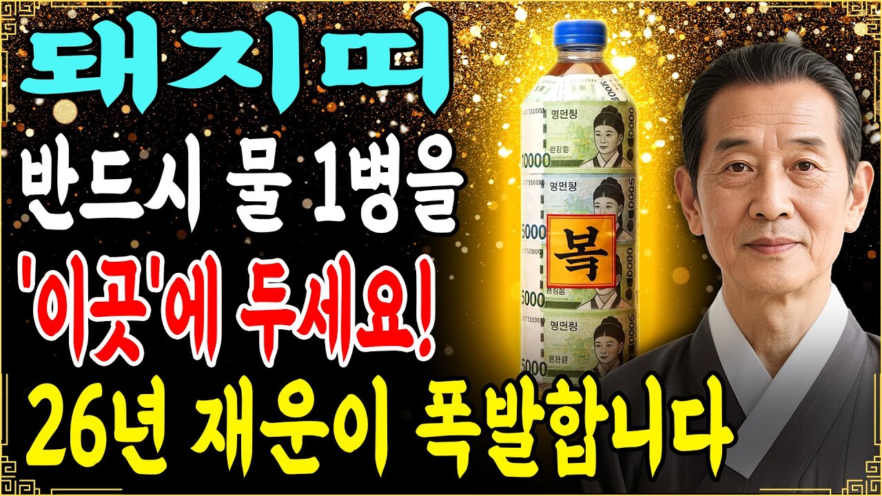 돼지띠는 매일 재물운이 '빨려나가고' 있습니다! 