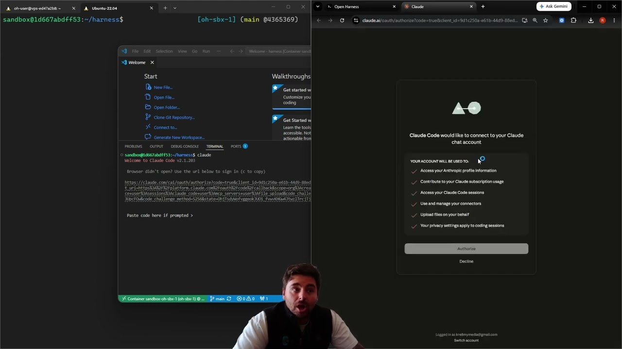 Setup Claude Code, Codex, and Pi Harness in Docker Sandbox w/ #OpenHarness
