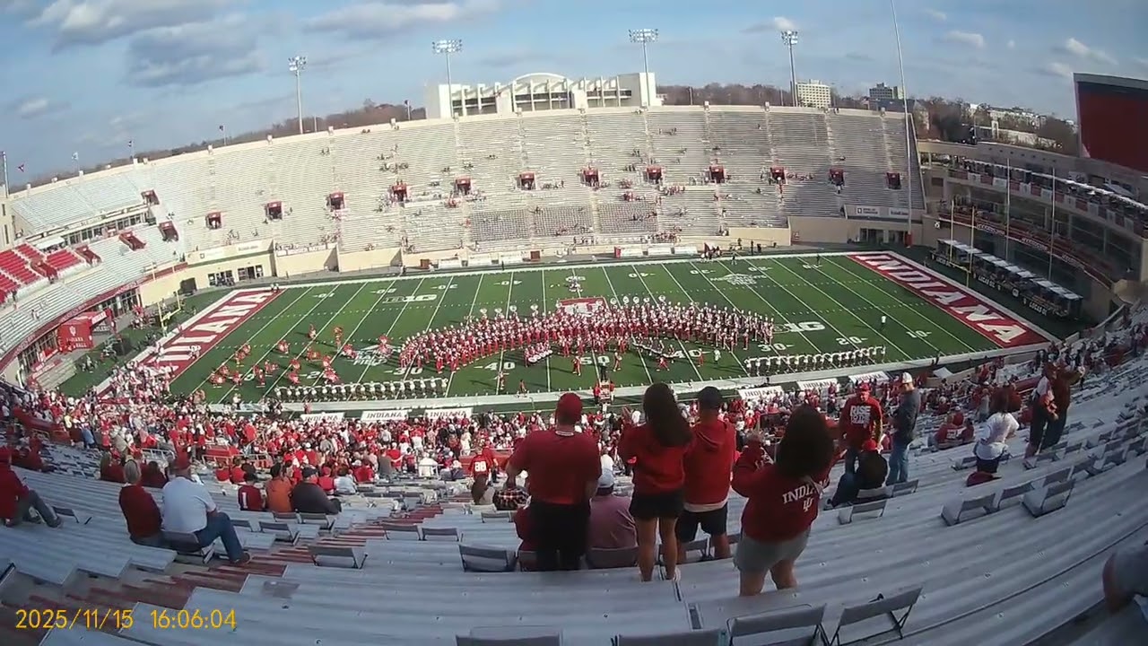 Indiana Marching Hundred Nov 15, 2025 POST GAME Performance Hoosier Band Dad RAW GOPRO Footage