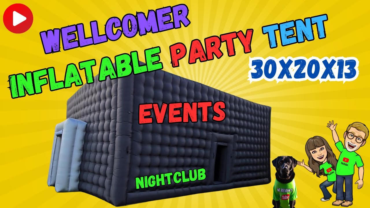 Giant 30x20x13' Inflatable Nightclub with Blower, Inflatable Outdoor Party Tent #productreview