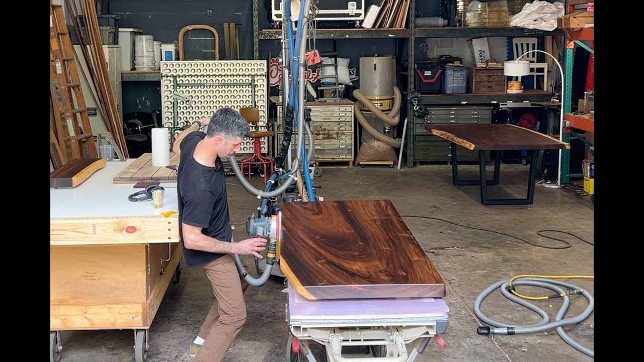 How to Refinish (or Top Coat) your Monkeypod or Guanacaste Slab with Rubio Monocoat.