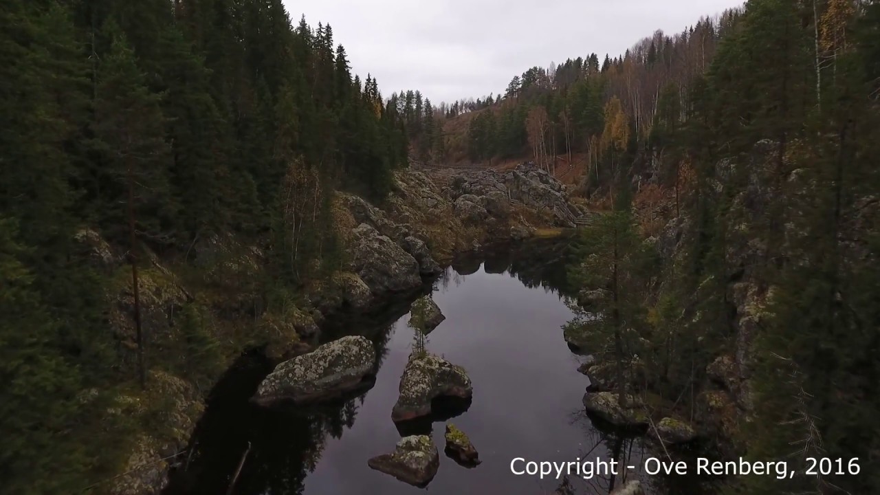 Döda fallet i Västerede och hängbron i Österede båda i Ragunda Kommun - Oktober 2016