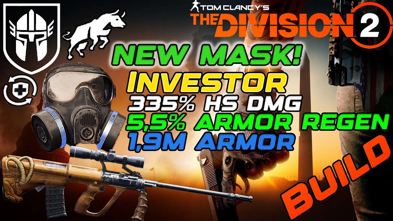 🛡 Division 2 New Investor Mask Bighorn Regen PvP Build 2026 | 5,5% Armor Regen! 335% HS Dmg
