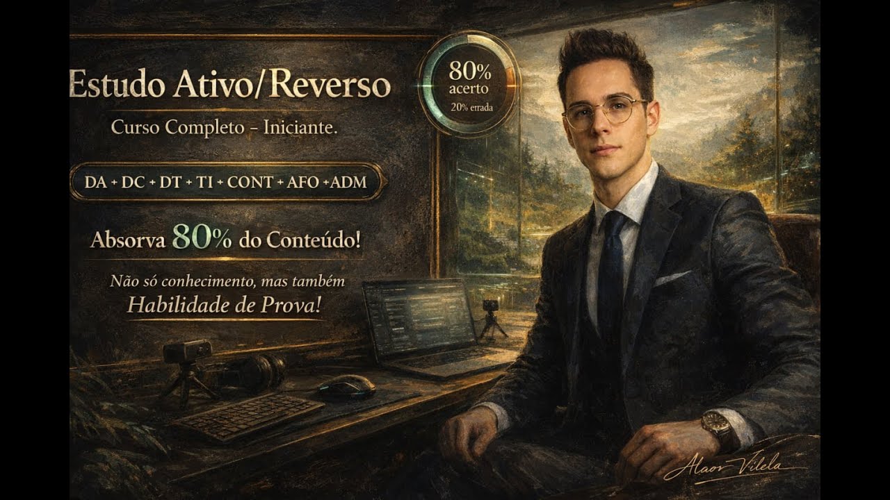 LIVE 7 - Estudo Ativo/Reverso — Curso Completo (Iniciante). Prof - Alaor Vilela.