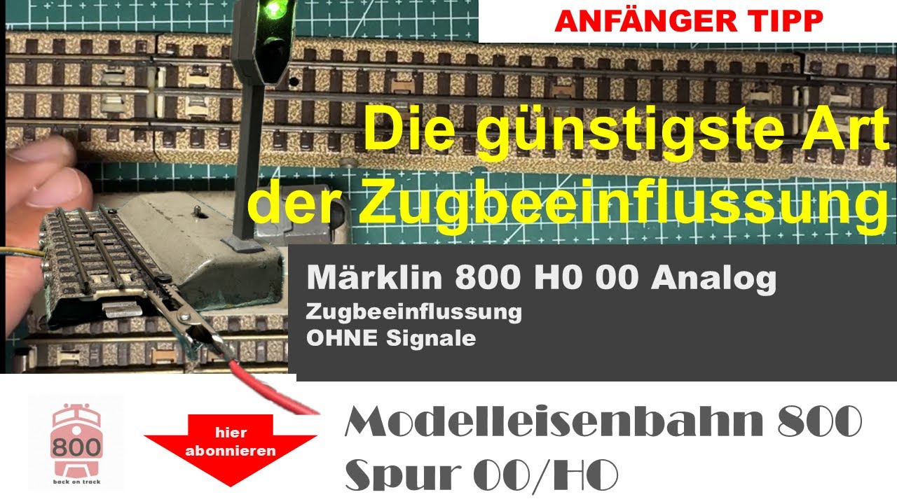 ANF&Auml;NGER TIPP! M&auml;rklin 800 Zugbeeinflussung ohne Signale auf nostalgischer analog M-Gleis Anlage