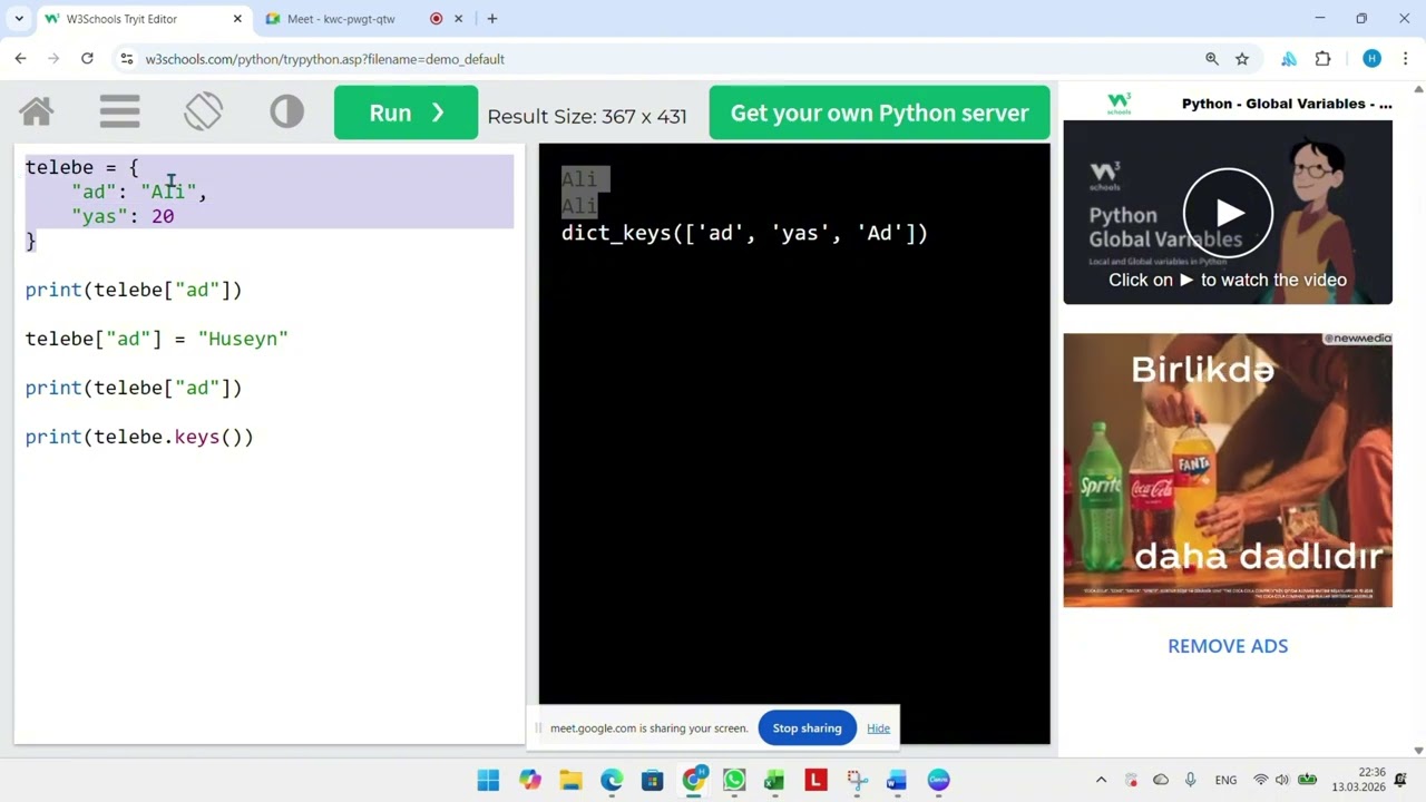 PYTHON DƏRS - 9