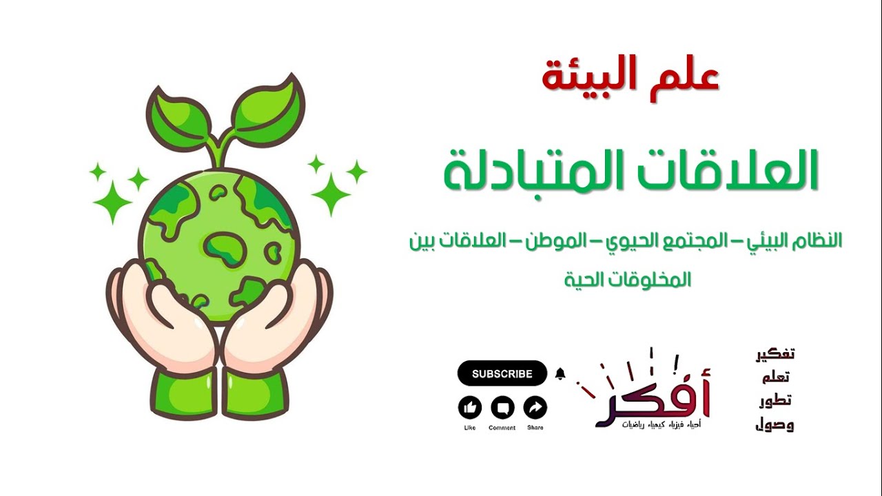 العلاقات المتبادلة في النظام البيئي - المجتمع الحيوي  - الموطن -الإطار-العلاقات بين المخلوقات الحية