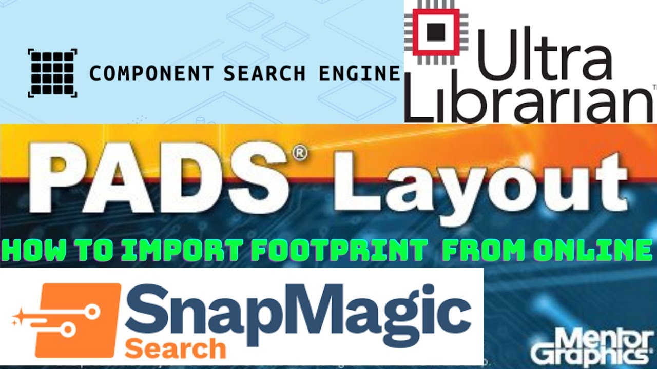 😲Easily Import PCB footprint |Online|SnapMagic|ultra librarian|component engine|Pads MentorGraphics🔥