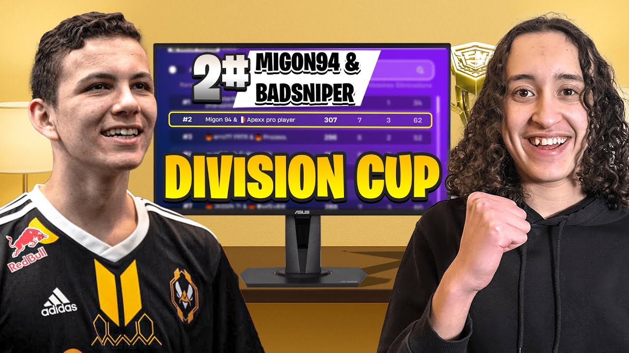 On a finis 2ème de la DIVISION CUP avec Badsniper sur FORTNITE ! (c'était trop facile)