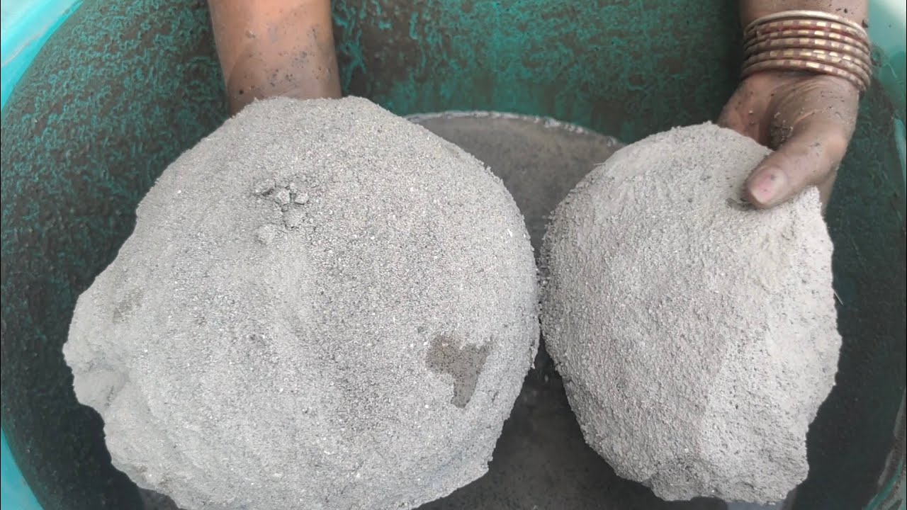 Asmr - HB 🎂 Tamana Ankit/ huge slabs/ dusty 🌪️ soft crispy sand cement crumbling in water 💦💦
