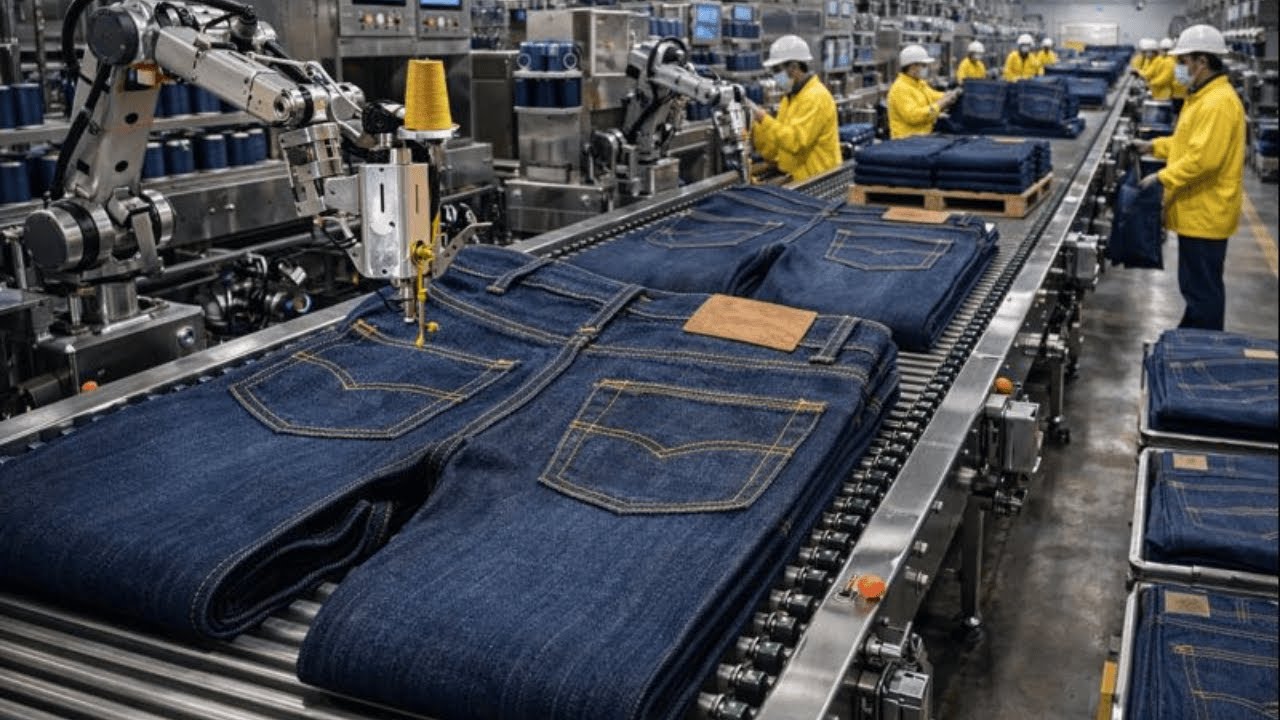 Así se Fabrican Millones de Jeans Americanos – Proceso de Producción Completo