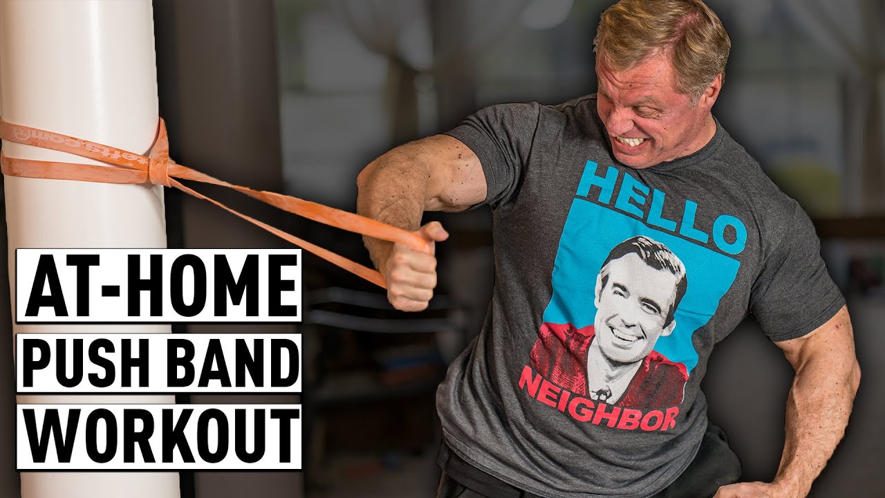 At Home "8" Exercise High Intensity Band Push Workout