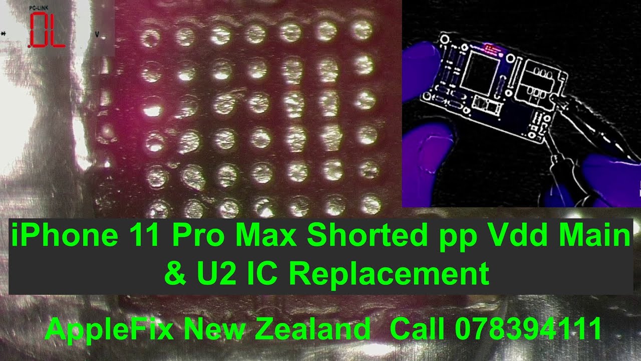 iphone 11 pro max dead repair | shorted PP VDD MAIN | U2 Charging IC 1610A1 Replacement AppleFix NZ