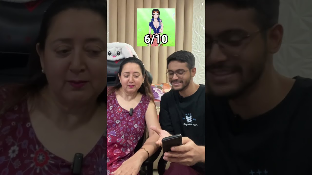 Asking my mom to rate anime girls 😂