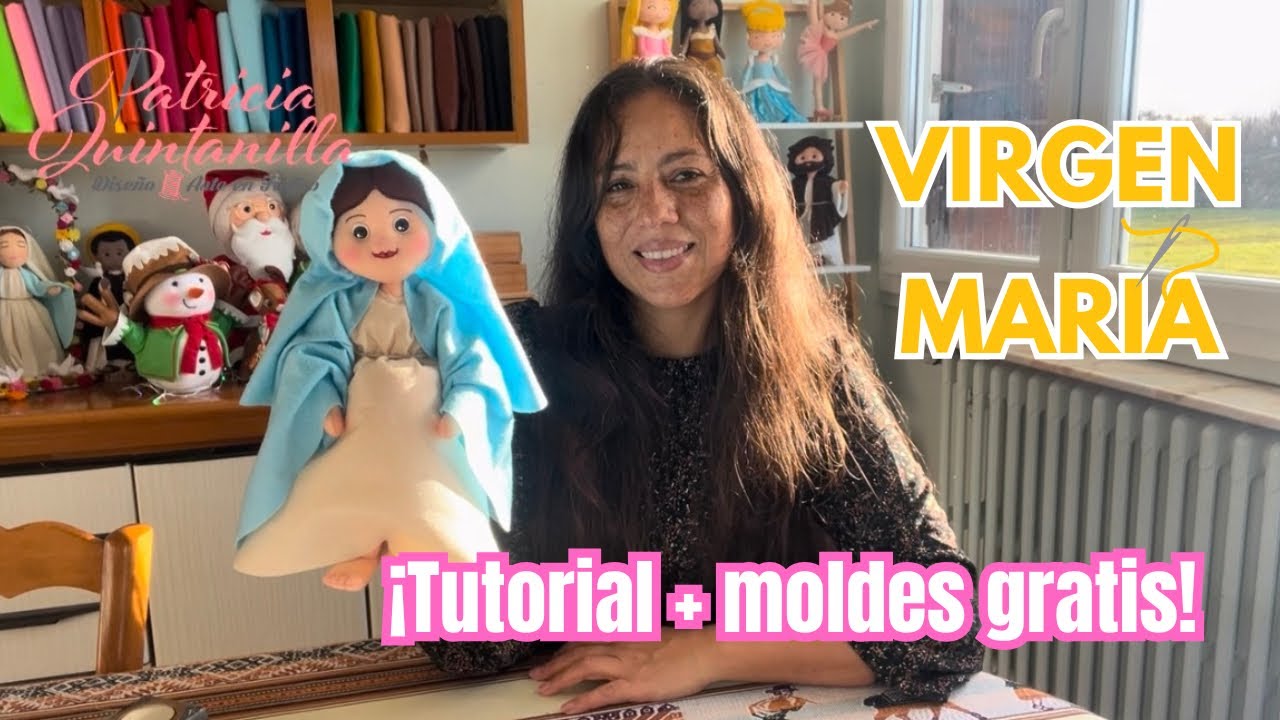 Virgen María🪡Te enseño cómo elaborarla y te comparto los moldes gratis!!