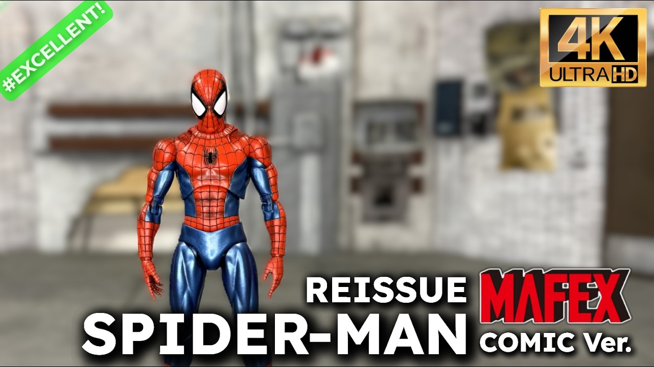 MAFEX 075 Spider Man COMIC Ver. Reissue 1/12 action figure Unboxing REVIEW #mafex #spiderman #marvel
