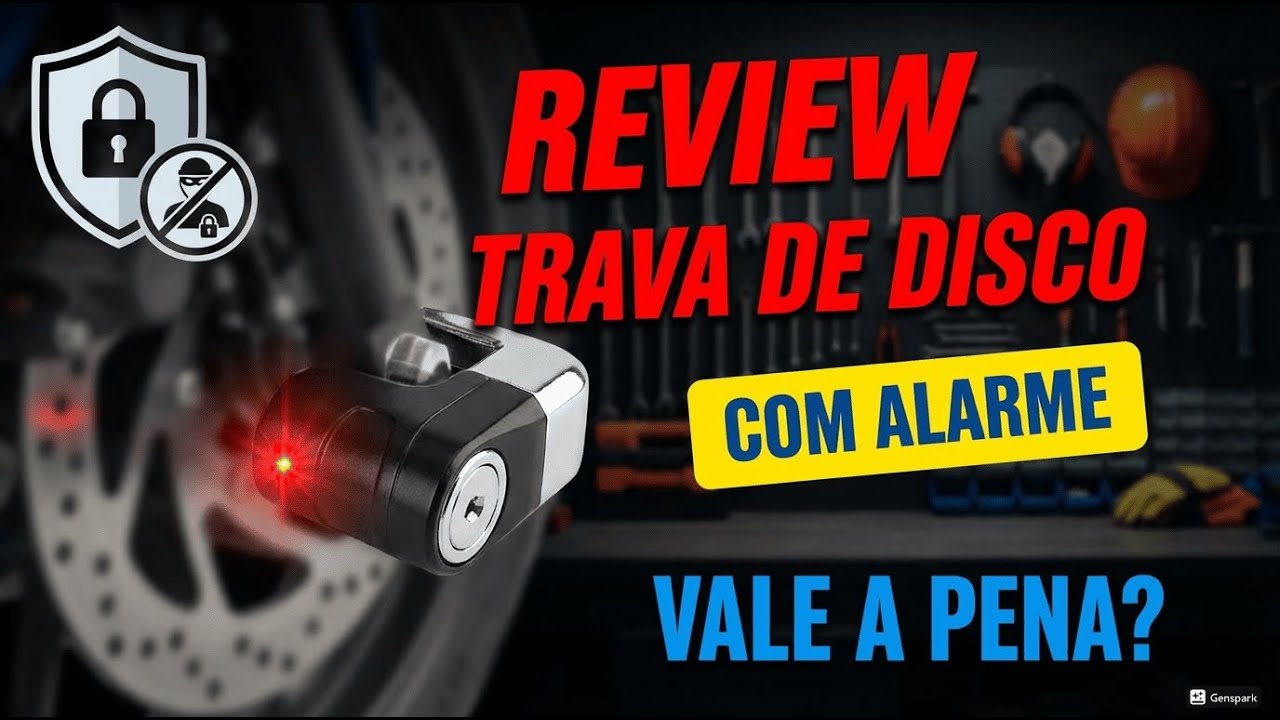 REVIEW TRAVA DE DISCO COM ALARME #travadedisco #obrasilemduasrodas  #brasilsobreduasrodas