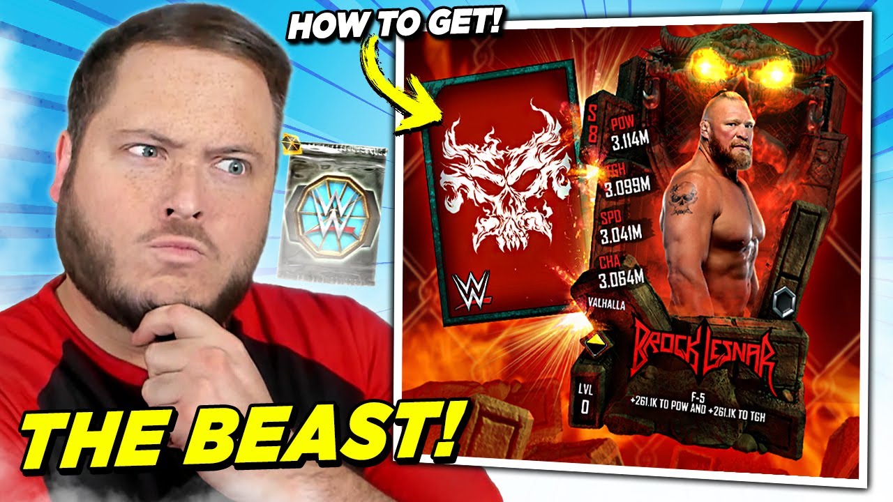 THE BEAST Pack Opening!! How To Get the Special Lesnar Cardback! | WWE SuperCard