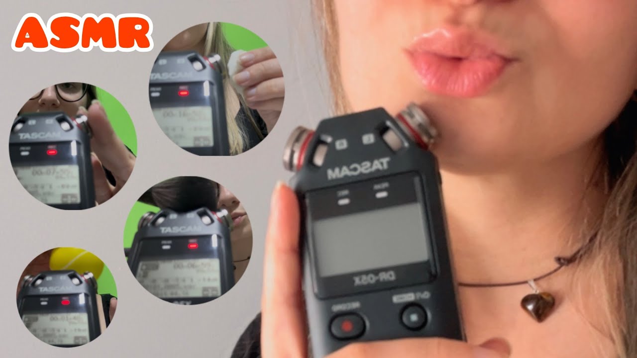 ASMR Explorando gatilhos no TASCAM (sons de boca, tapping, sons de luvas...) #asmr #tascamasmr