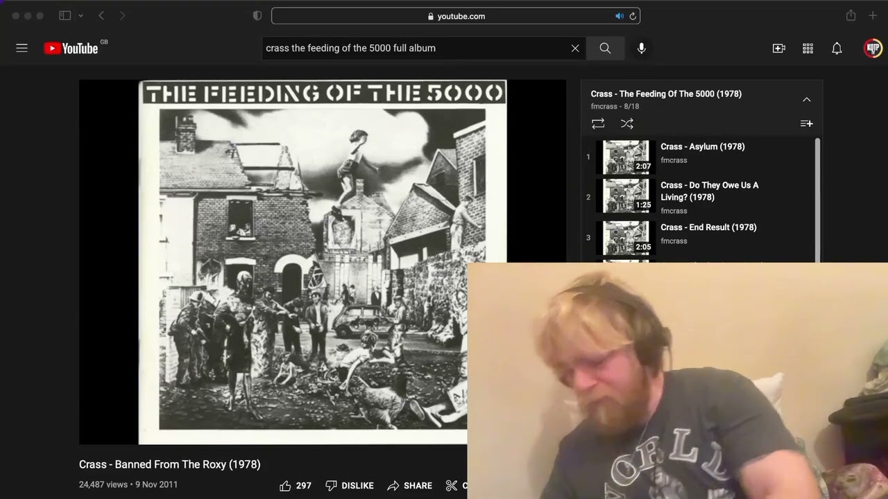 Crass - Banned From The Roxy | First Time Listen & Reaction