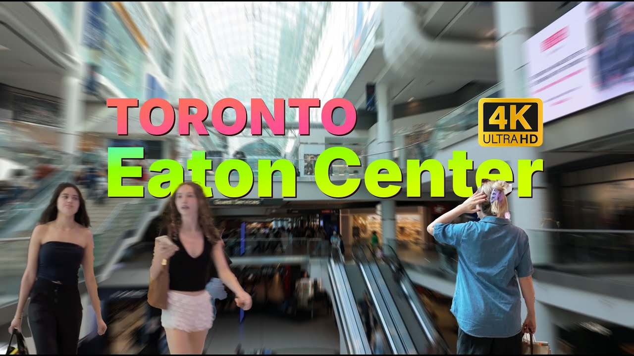 4K Walking Tour | Toronto Eaton Centre | Downtown City Walk