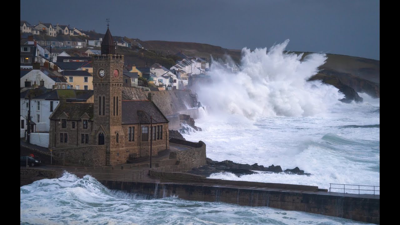 Storm Herminia Hits Cornwall - Massive Waves and 30-Foot Swells Batter Porthleven Harbour