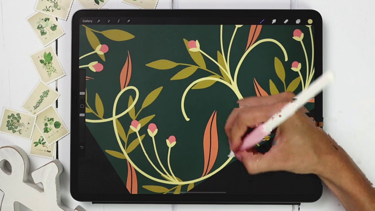 Easy Floral Borders in Procreate