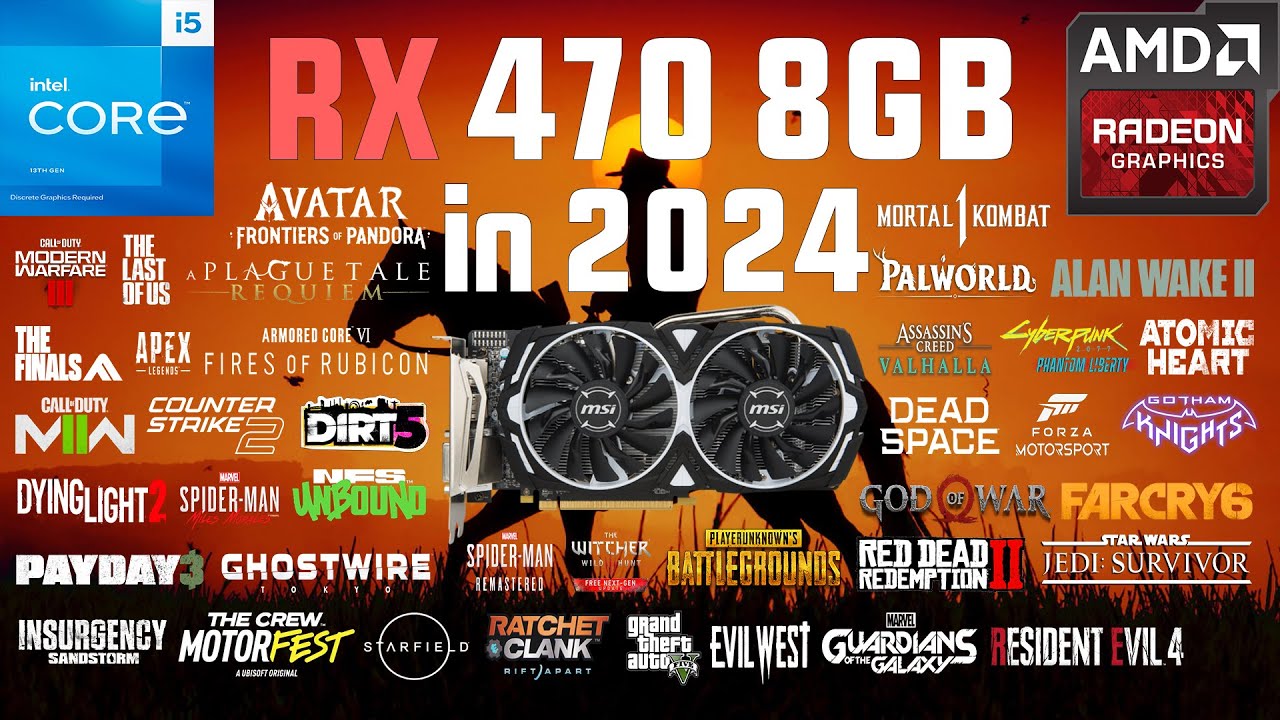 RX 470 8GB Test w 52 Grach w 2024 roku