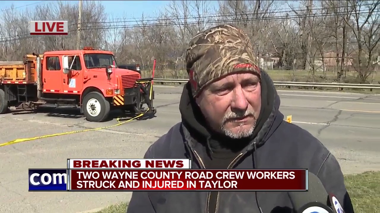 2 Wayne County road crew workers struck and injured in Taylor