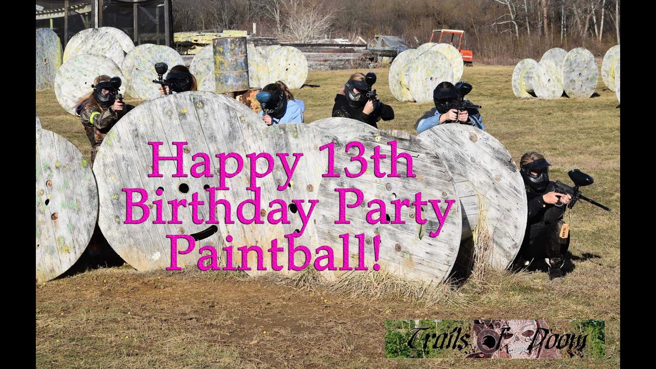Paintball Country Birthday Girls Group playing for the first time! Happy 13th Birthday!