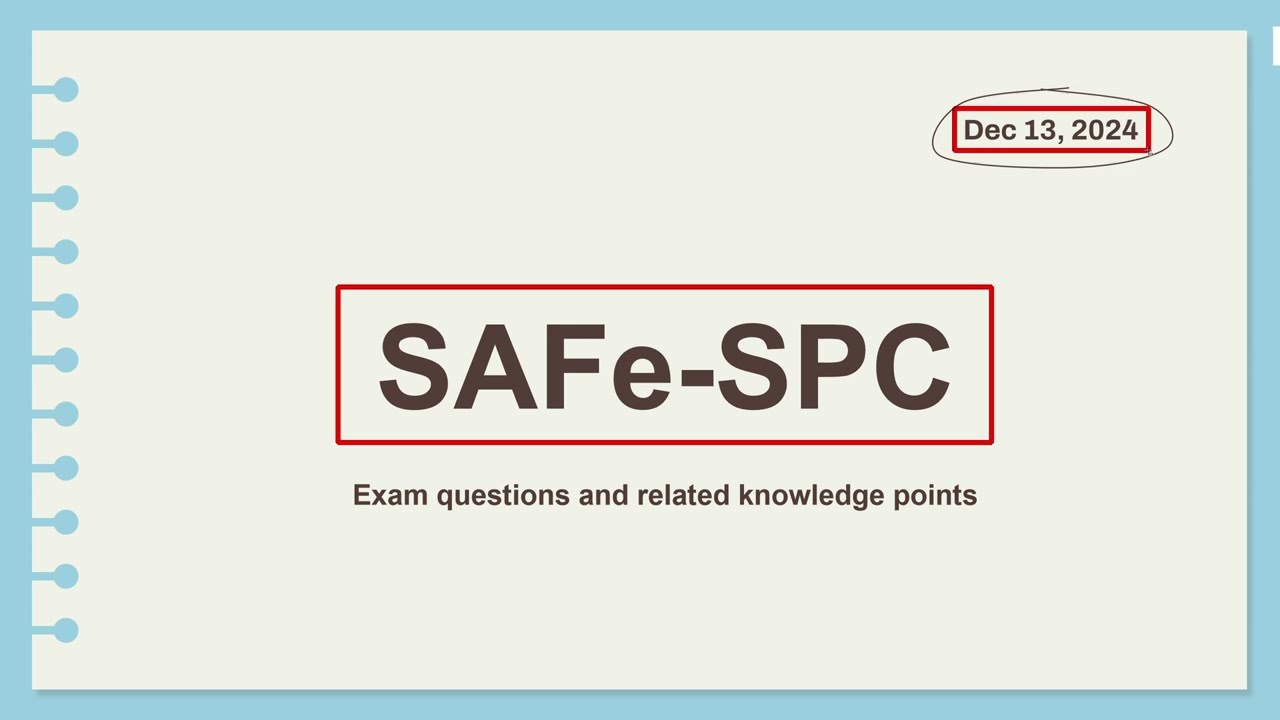 SAFe-SPC Sample Questions for SAFe Practice Consultant SPC (6.0)