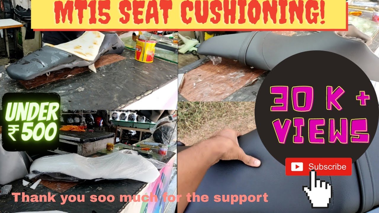 Yamaha MT 15 seat cushioning , Seat modification ,Stock look