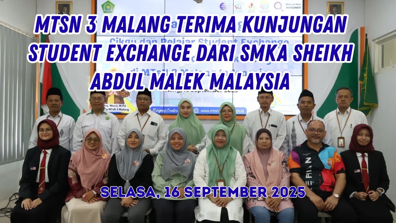MTsN 3 Malang Terima Kunjungan Student Exchange dari SMKA Sheikh Abdul Malek Malaysia