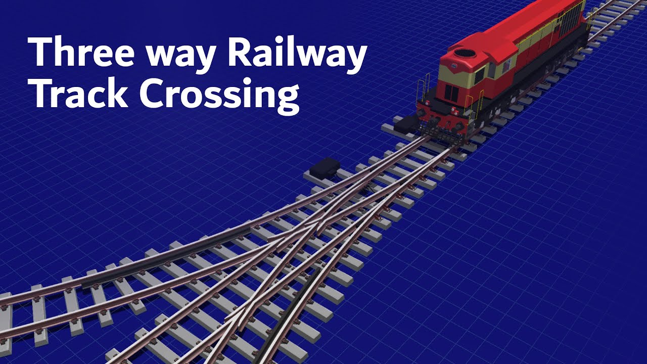 Working system of three way railway crossing | 3 way railway track | railway track change