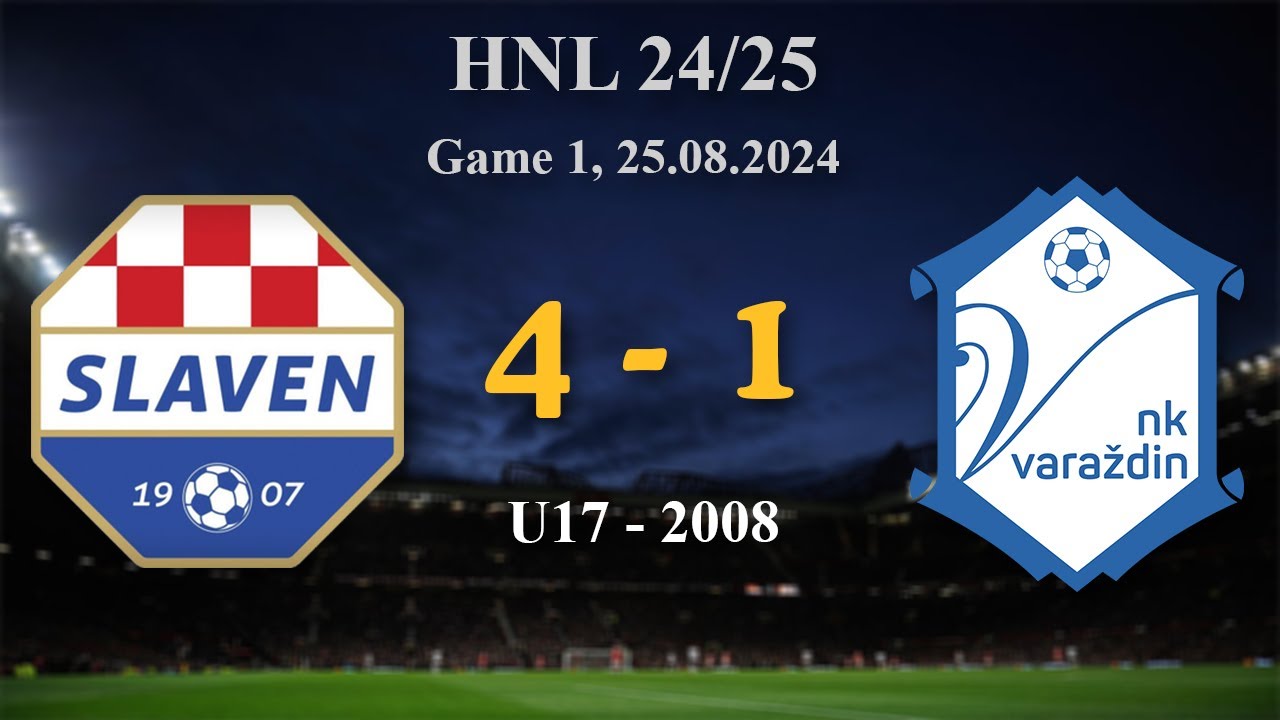 1. 2008 U17  Slaven Belupo 4-1 Varaždin, HNL 24/25, 25.08.2024 #croatiafootball #hnl