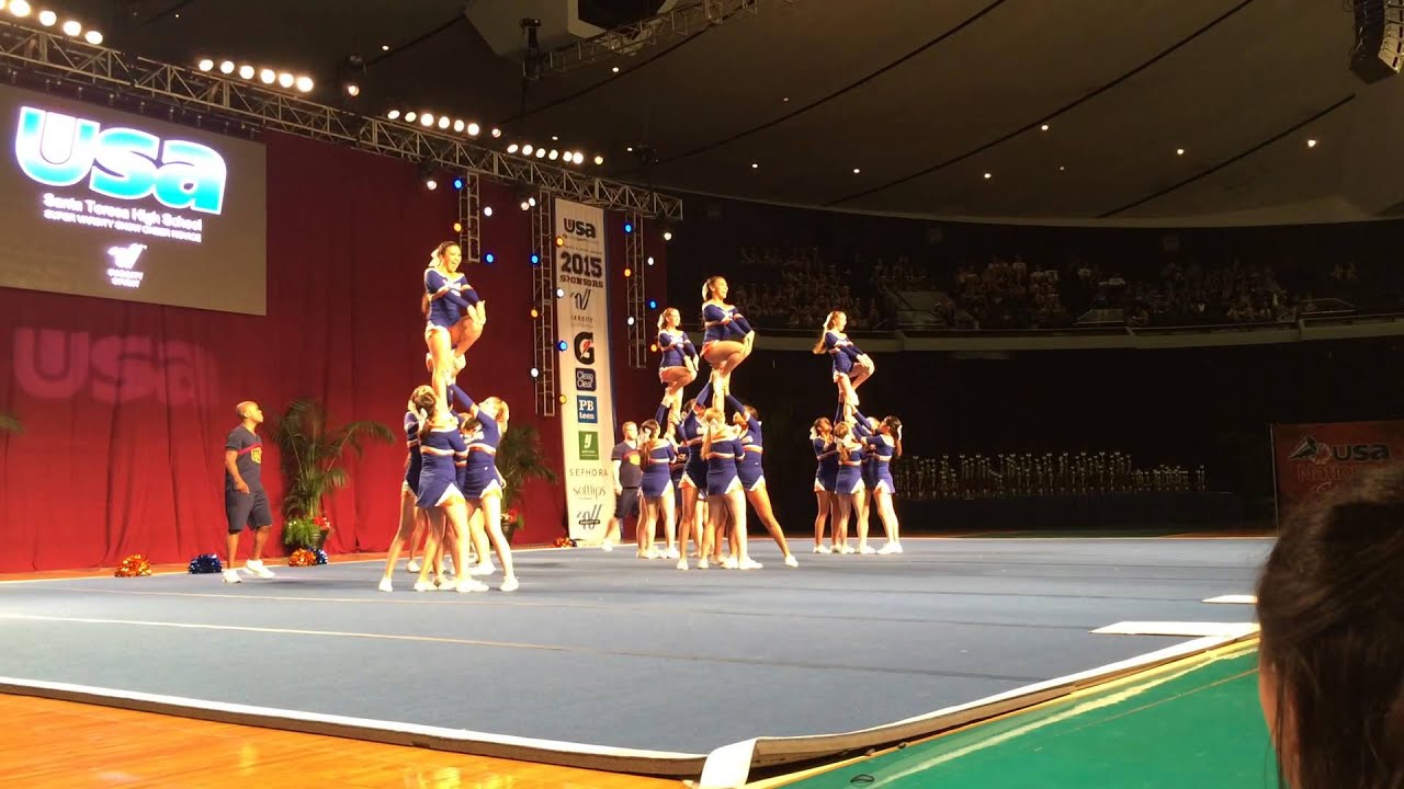 Santa Teresa High School Saints Cheer Competition