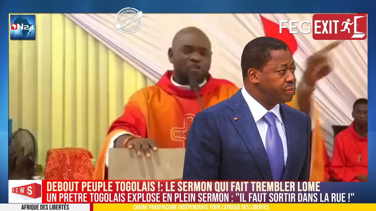 URGENT💥TOGO : Homélie explosive – Un prêtre catholique appelle à la résistance
